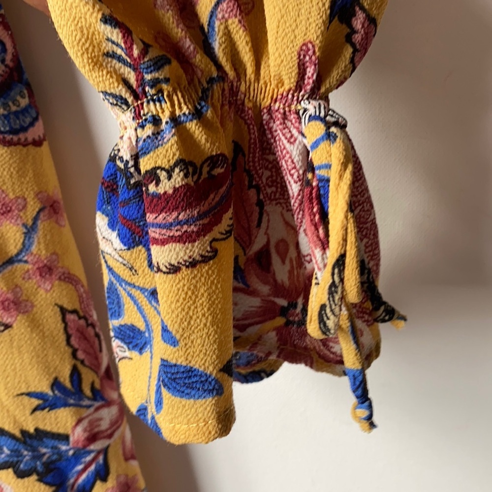 Xhilaration Floral Yellow Casual Dress, Size XS - Picture 5 of 6